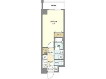 ディヴレ森下(1K/5階)の間取り写真