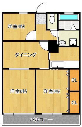 アーバンライフSOMA(3DK/4階)の間取り写真