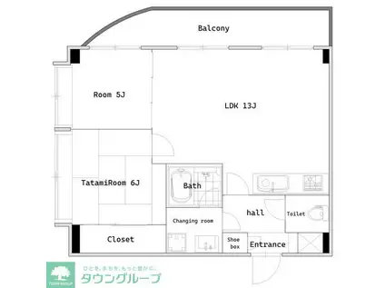 グリーンガーデンI(2LDK/3階)の間取り写真