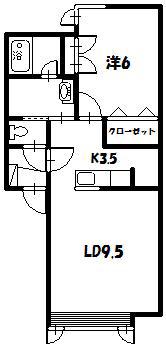 DIARLIFE T2(1LDK/1階)の間取り写真