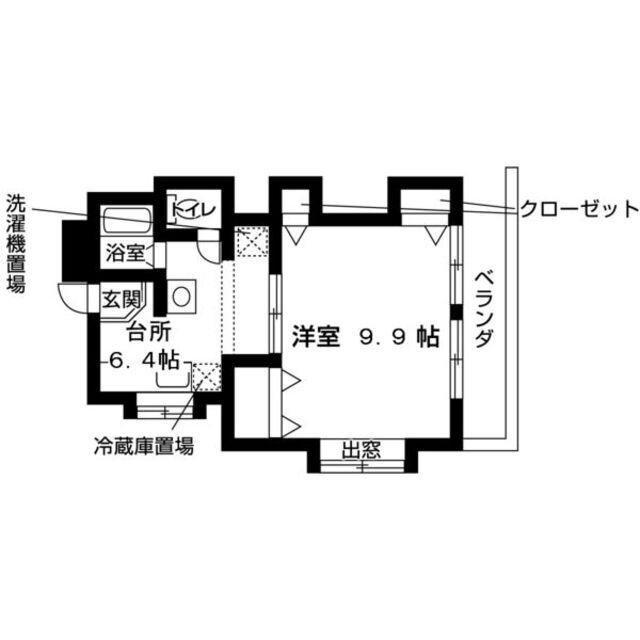 VIPちくさ(1DK/4階)の間取り写真