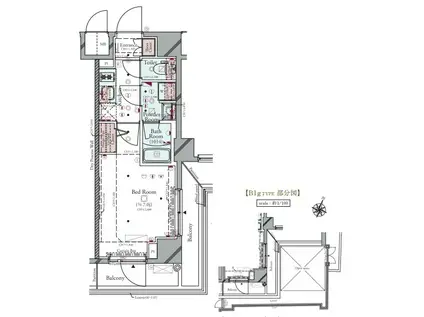 コンシェリア横濱 (1K/1階)の間取り写真