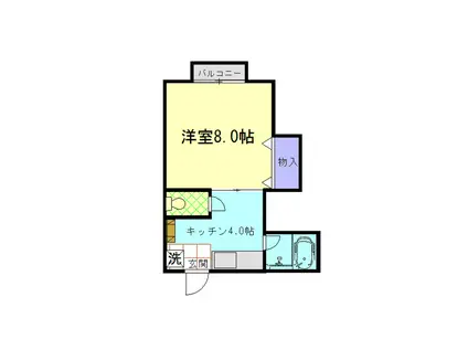 ハイムたか(1K/2階)の間取り写真