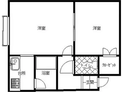 コンフォート27(1LDK/3階)の間取り写真