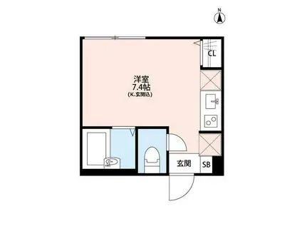 MRK明大前(ワンルーム/1階)の間取り写真