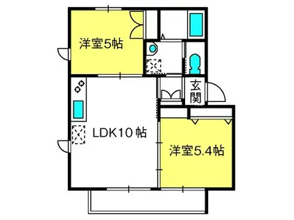 日進町1丁目メゾン(2LDK/2階)の間取り写真