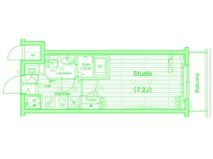 グランドガーラ横濱山下町(1K/6階)の間取り写真