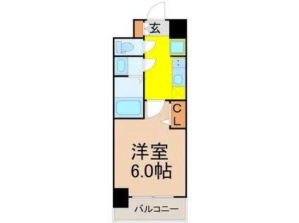 メイクスアート新栄III(1K/7階)の間取り写真