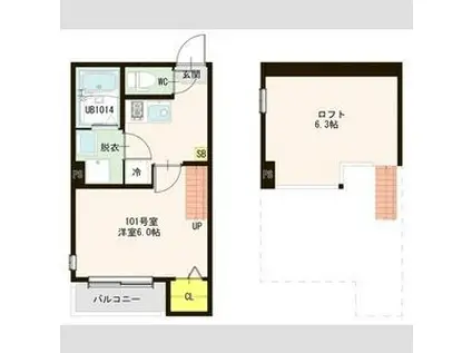 中野字大貝沼アパート 3月末まで入居OK(1K/1階)の間取り写真