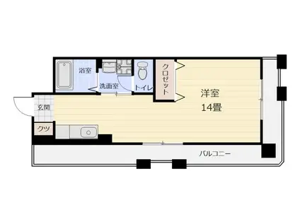 アメニティきしゃば(ワンルーム/6階)の間取り写真