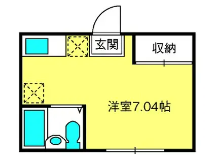 ラ・ポーレ上尾(ワンルーム/2階)の間取り写真