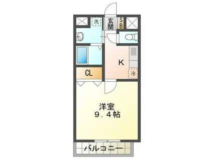 ルラシオン江戸橋(1K/6階)の間取り写真