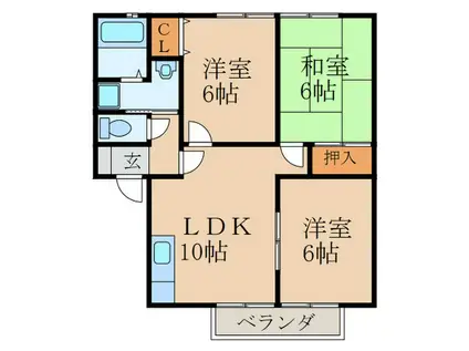 ロワジールハイツ(3LDK/2階)の間取り写真