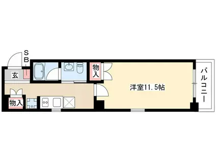 リベルテ桜山(1K/1階)の間取り写真