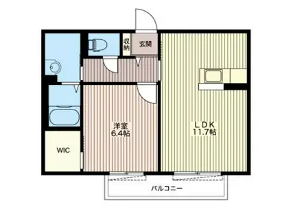 エトワール(1LDK/1階)の間取り写真