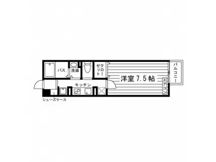 ガーベラ(1K/1階)の間取り写真