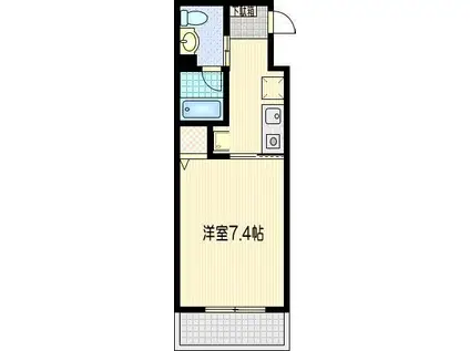 メゾンドミニクル(1K/3階)の間取り写真