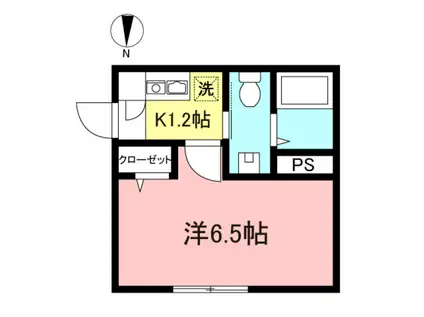 WILL BEE HOME元住吉(1K/1階)の間取り写真