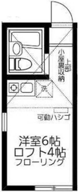 フェローズ横須賀(ワンルーム/2階)の間取り写真