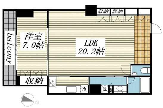 GRAN EBISU(1LDK/3階)の間取り写真