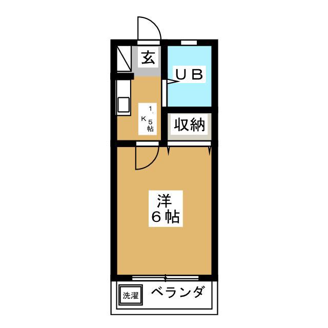 第一三菱荘(1K/1階)の間取り写真