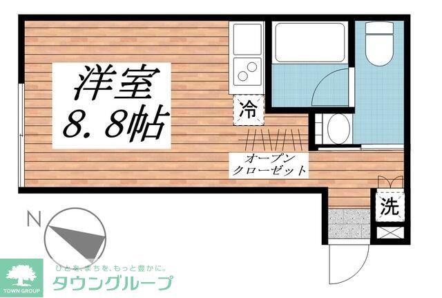 都町BOX(ワンルーム/2階)の間取り写真