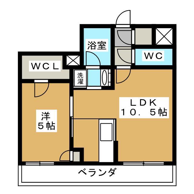 アソシア元住吉 (1LDK/1階)の間取り写真