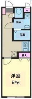 MISTRAL飾磨駅前(1K/2階)の間取り写真