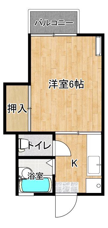 MAISON-CITY(1K/2階)の間取り写真