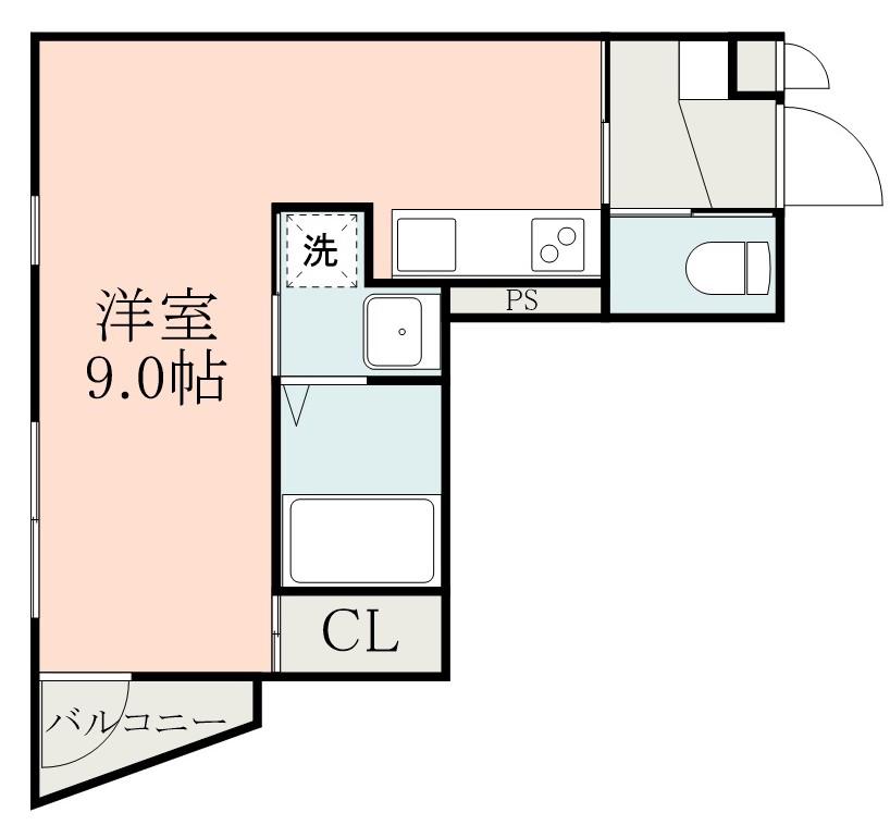 LINKCREST谷山電停南(ワンルーム/3階)の間取り写真