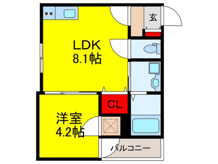 ハピネス・MGK II(1LDK/3階)の間取り写真