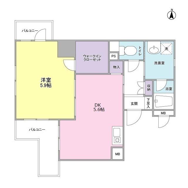 パルステ-ジ武庫之荘(1DK/3階)の間取り写真