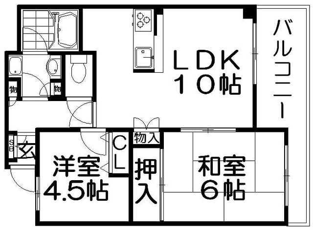 トリ・ビラージュ(2LDK/2階)の間取り写真