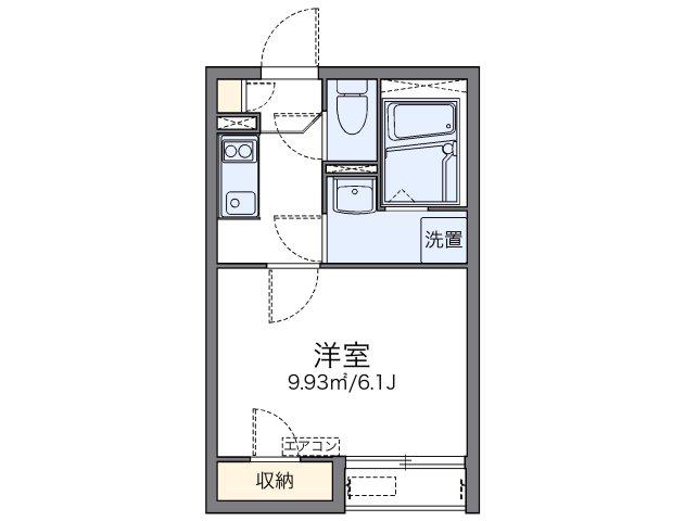 レオネクストグリーンヒルズ(1K/2階)の間取り写真