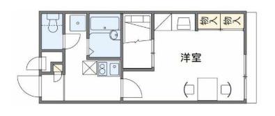 レナアバンス(1K/2階)の間取り写真