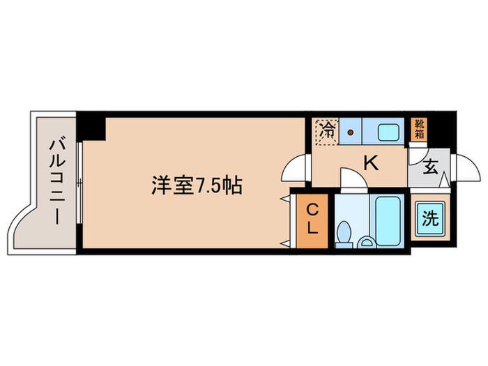 四ノ宮コート(1K/4階)の間取り写真