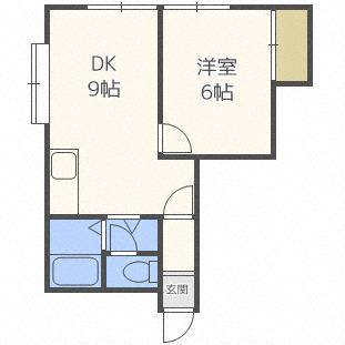 ローズヴィラ28(1LDK/1階)の間取り写真