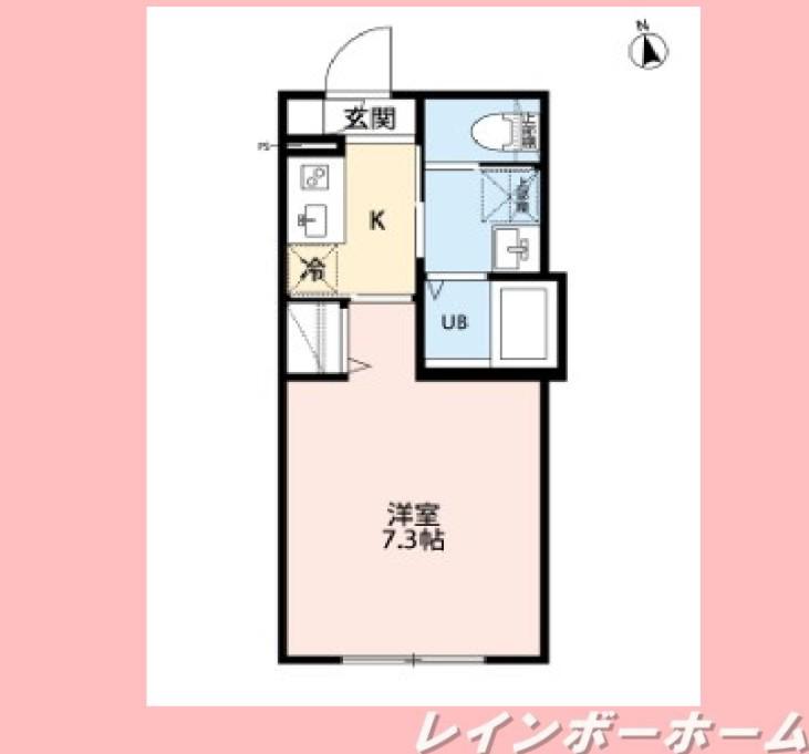 ROBOT HOME 明原(1K/1階)の間取り写真