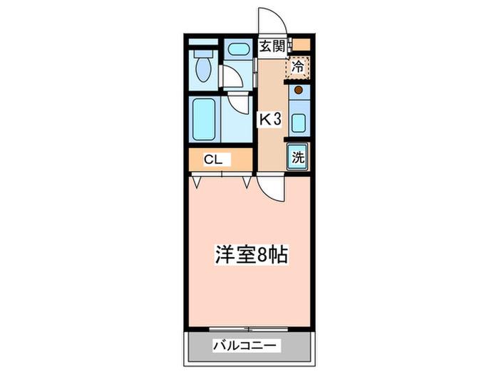 フォーシーズンズ(1K/1階)の間取り写真