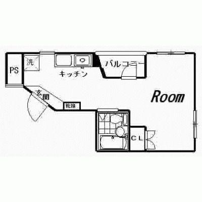 スカイコート大宮第2(ワンルーム/4階)の間取り写真