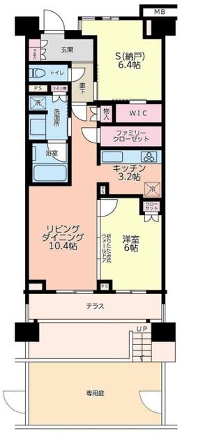 ブランズ中央林間(1SLDK/1階)の間取り写真