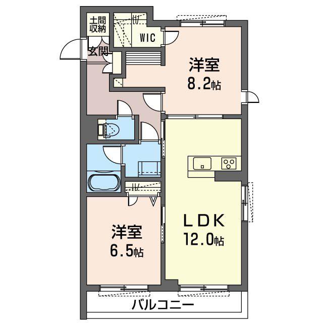 リラフォート(2LDK/2階)の間取り写真
