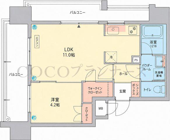 RJRプレシア熊本駅前(1LDK/2階)の間取り写真