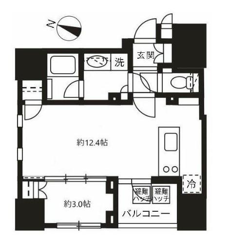 プレミスト渋谷宮益坂(1LDK/5階)の間取り写真