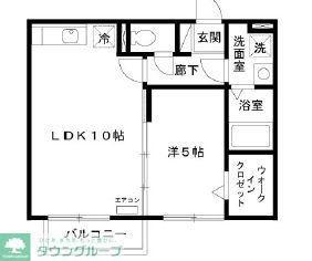 グラン・バンダンジェ(1LDK/2階)の間取り写真