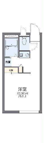 ヴィーブル西泉(1K/1階)の間取り写真