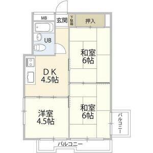 ハイライフ日暮里(3DK/9階)の間取り写真