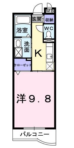 サン・ロイヤルガーデンC(1K/3階)の間取り写真