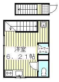 ガーデンパレスII(ワンルーム/2階)の間取り写真