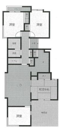 ハイタウン初生(4LDK/1階)の間取り写真